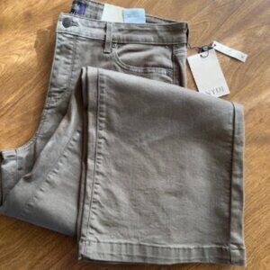 NYDJ Ripe Olive Teresa Wide Leg Jeans FILTXTUCK Technology Pants Plus Size 14